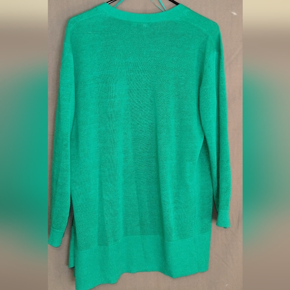 BRIGHT GREEN RUANA FROM ANN TAYLOR PETITE ~ SIZE MP (MEDIUM PETITE) - Picture 8 of 11